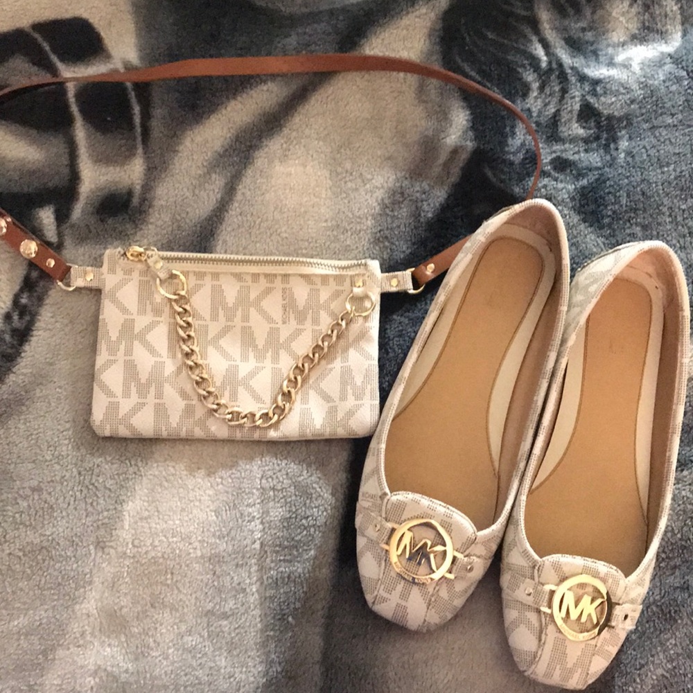 Michael Kors waist pouch with matching shoes